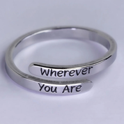 "Wherever You Are" Engraved Memorial Ring