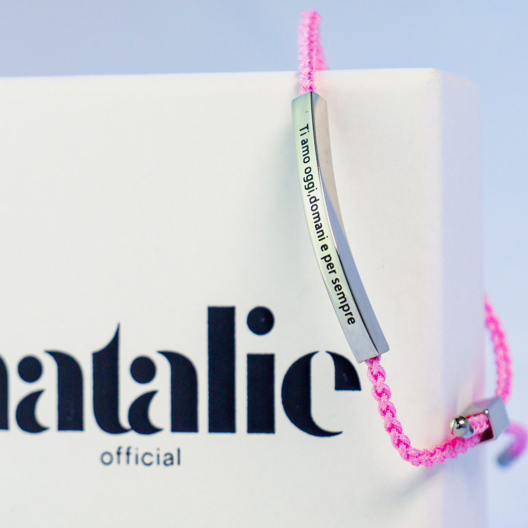 Bracciale con Incisione "Ti amo oggi, domani e per sempre"