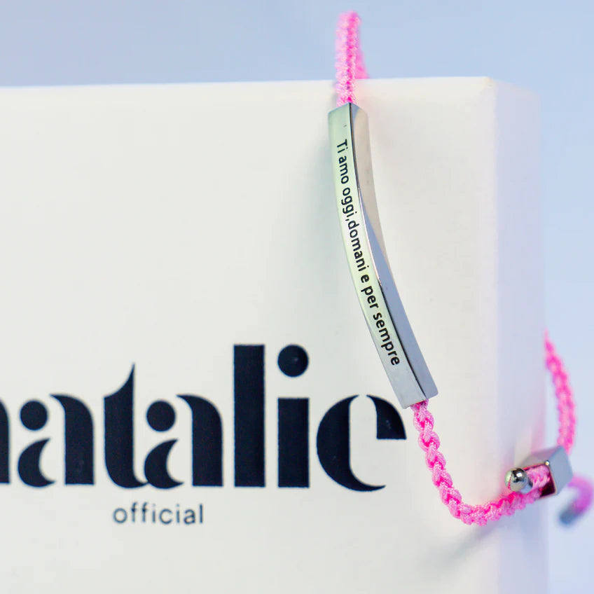 Bracciale con Incisione "Ti amo oggi, domani e per sempre"