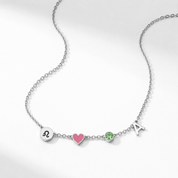 COLLANA CON INIZIALE A FORMA DI CUORE