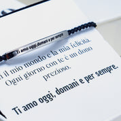 Bracciale con Incisione "Ti amo oggi, domani e per sempre"