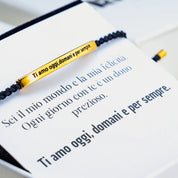 Bracciale con Incisione "Ti amo oggi, domani e per sempre"