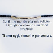 Bracciale con Incisione "Ti amo oggi, domani e per sempre"