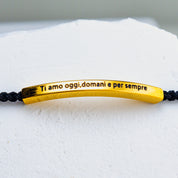 Bracciale con Incisione "Ti amo oggi, domani e per sempre"