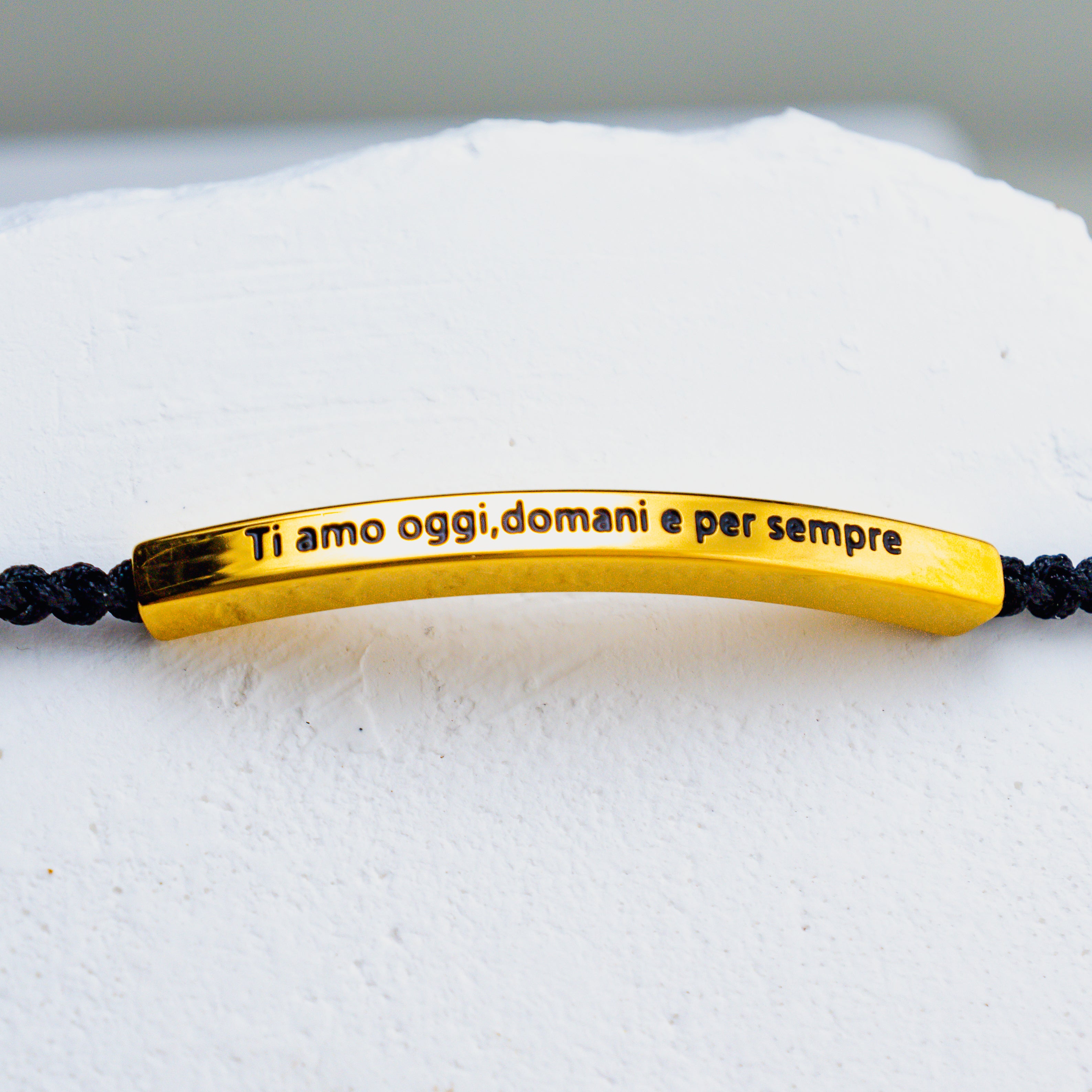 Bracciale con Incisione "Ti amo oggi, domani e per sempre"