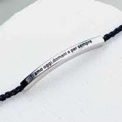 Bracciale con Incisione "Ti amo oggi, domani e per sempre"