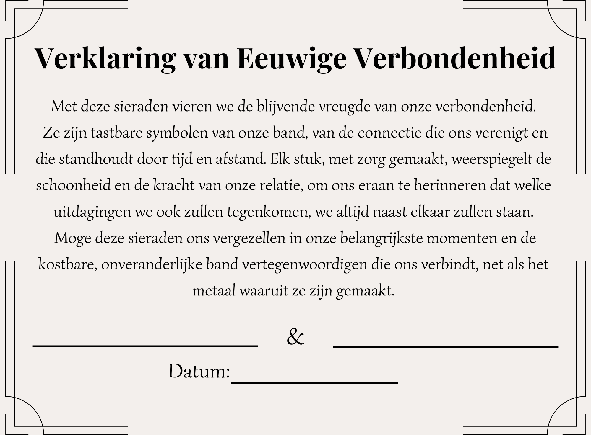 Verklaring van Eeuwige Verbondenheid